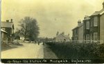 After the arrival of the railway in 1865, the centre of the village was destined to move south. The Martlet Inn (left) opened in 1865. The Edwardian villas (right) are still an attractive backdrop to modern shops which now occupy the other side of the street. 