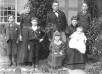 The Port family (builders) in Cox Green (Jasmine House), 1899. William and Mary Ann (seated) with children Percy, Rose, William Jr, Thomas, Lilian and Ivy (who wrote a memoir of her life)