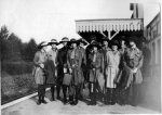 Rudgwick Girl Guides off to camp at Rudgwick Station, 1927